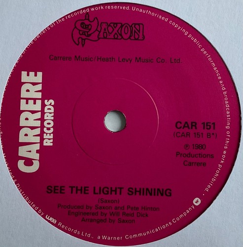 Saxon - 747 (Strangers In The Night) - 7” Vinyl Single - Picture 2 of 3