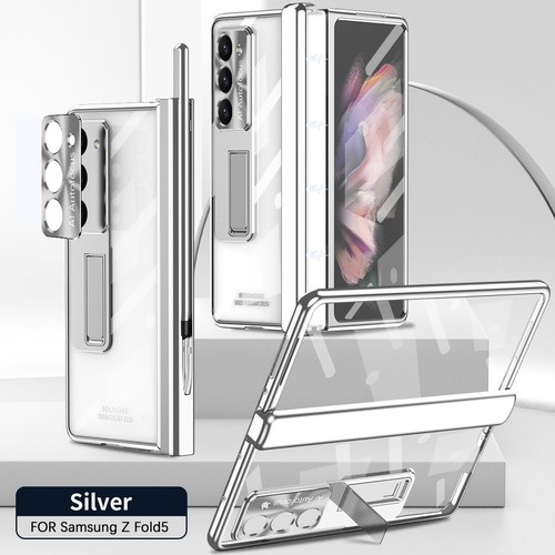 For Samsung Galaxy Z Fold5/4/3 Magnetic Hinge/Screen Protect Stand Case with Pen - Picture 14 of 58