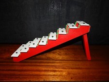 Xylophone-Child's Antique Instrument. 8 Stairstep Tone Bars. Excellent Condition