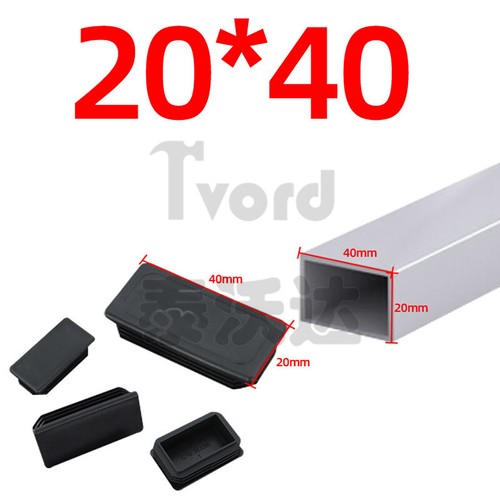 Black Square Plastic End Caps Blanking Plugs Box Section /Tube Inserts - Picture 22 of 28