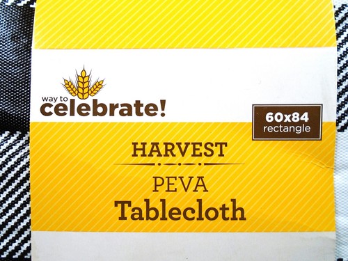 New Tablecloth Rectangle  60" X 84" Way To Celebrate Harvest PEVA Kitchen Decor - Picture 3 of 5