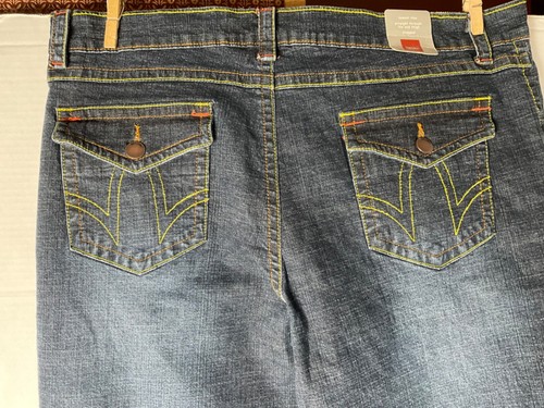 Mossimo Lowest Rise Straight Hip-Thigh Cropped Size 15 Women’s Jeans Brand New - Picture 6 of 6