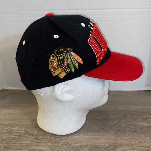 Chicago Blackhawks Black Zephyr Snapback Hat Cap NHL Hockey Retro Side Logo - Picture 4 of 7