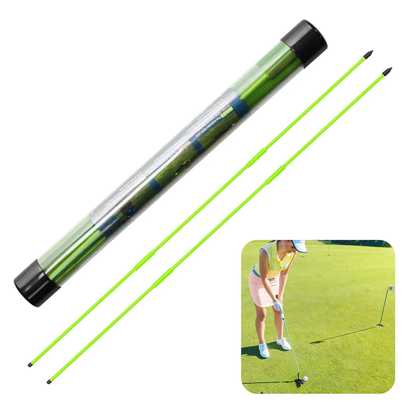 Golf Alignment Sticks 2Pack Collapsible Golf Practice Rods for Aiming FINGER TEN