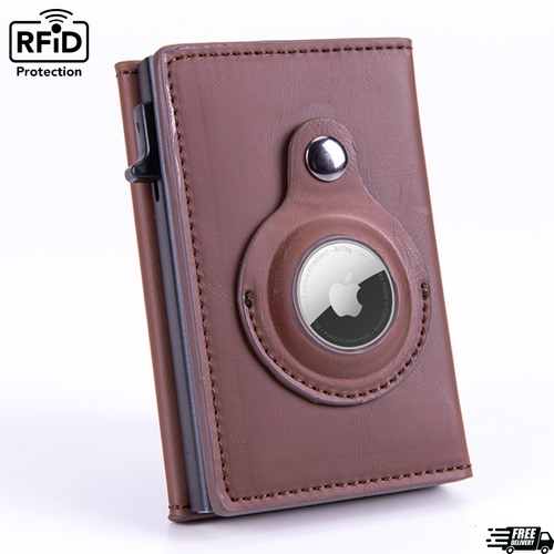 AirTag Wallet Case RFID Leather Air Tag Cover Credit Card Money Clip Holder Men - Picture 25 of 25