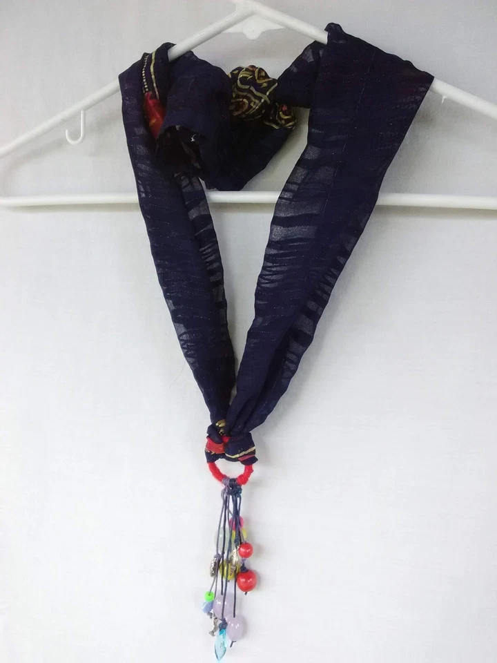 Бохо женщин шарф кисточки бисером ожерелье женские ювелирные изделия США продавец подарок - Изображение 4 из 4