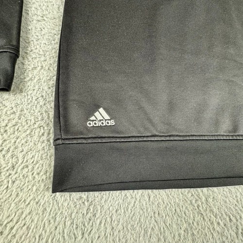 Adidas Golf Climalite Jacket Mens Medium Black 1/4 Zip Long Sleeve - Picture 3 of 13