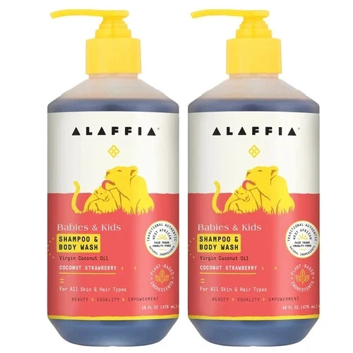 Alaffia Babies and Kids Shampoo and Body Wash Gentle and Calming Support