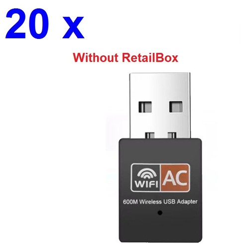 Posten 100 x Mini Dual-Band USB WiFi Wireless Adapter Netzwerkkarte 600Mbps 2,4/5,8G - Bild 12 von 14