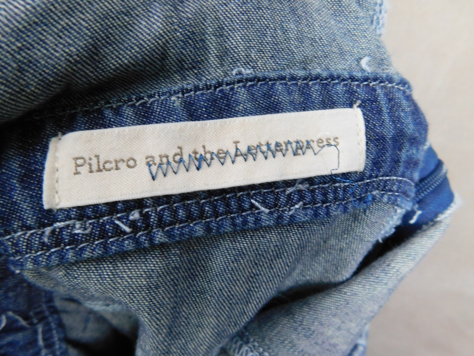 Anthropologie Denim Overalls Jean Pilcro Flare Leg Bib One Piece Retro Crop 2 - Picture 9 of 11