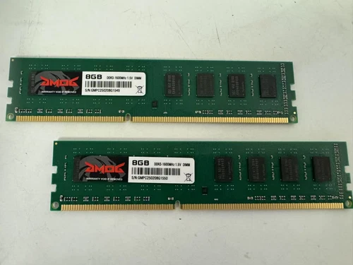 16GB KIT 2 x 8GB DIMM DDR3 NON-ECC PC3-12800 1600MHz 1600 DESKTOP Ram Memory