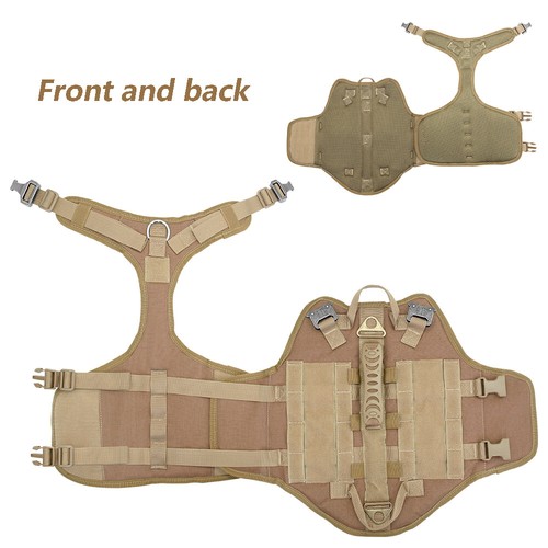 Tactical Dog Harness Pouches Large Breed Molle Service Military Vest Heavy Duty - Picture 13 of 38