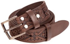 New Men's Genuine Leather Belt Ornament Design Unisex 130cm