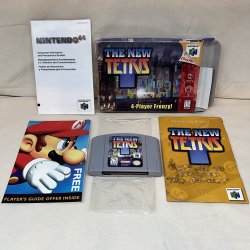 N64 The New Tetris, Original Shrink Wrap! CIB, Cleaned & Tested - Picture 1 of 20