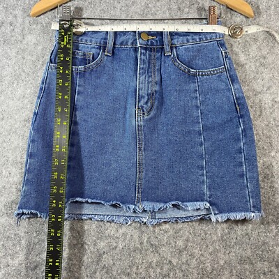 Fur pocket denim skirt Sサイズ ANDMARY】Fur pocket denim skirt