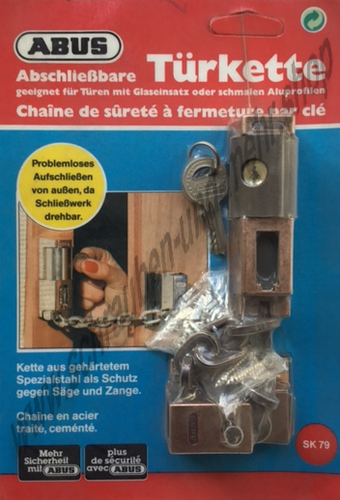 Abus SK79 Türkette Abschließbar Sicherheitskette Türsicherheitskette Schutzkette - Bild 2 von 3