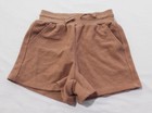The Commons Girl's The Ribbed Knit Drawstring Shorts DG4 Light Pink Medium NWT