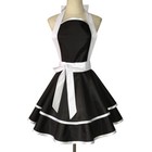 Women Chefs Maid Waterproof TPU Apron Lace Up Kitchen Baking Cooking Workwear