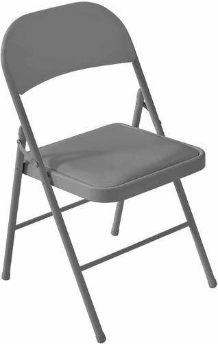 Portable Folding Chair Soft Thick Padded Faux Leather Desk Seat Home Office - Picture 7 of 33
