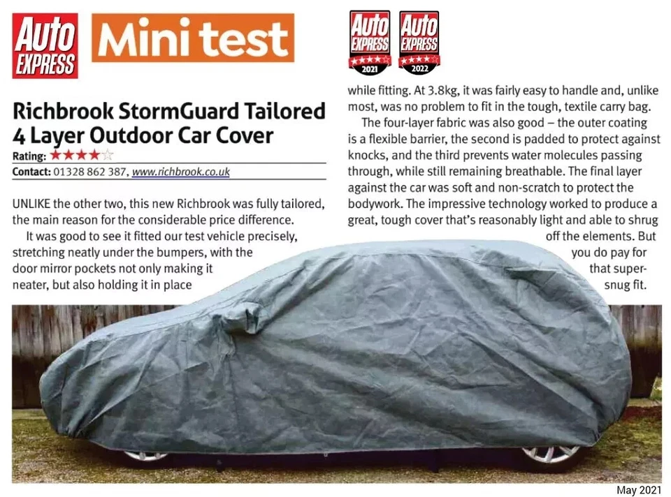 Cubierta de coche exterior StormGuard personalizada 4 capas para Audi 80, 90 cabina inc 1986-95 Foto 4 de 4