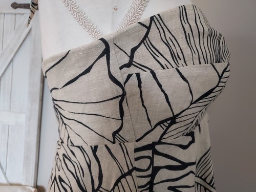 Dissh Malta Palm Linen Halter Maxi Dress Size US 6 EUC - Picture 7 of 14