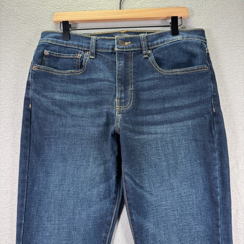 Lucky Brand 121 Slim Straight Jeans Herren 32x32 Blau Dark Wash Denim Classic