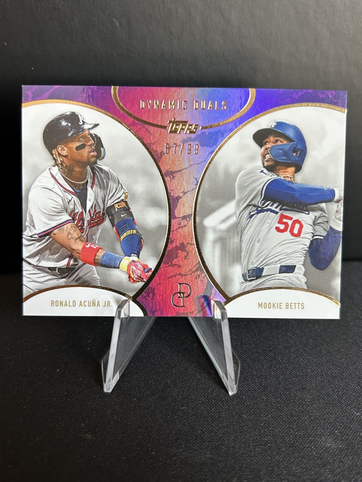 2025 Topps Dynamic Duals Ronald Acuna Jr. Mookie Betts Purple /99