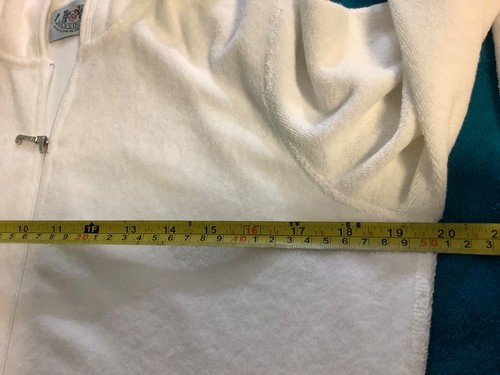 Juicy Couture Terry Low Rise Straight Leg Hose 36 x 31 Reißverschluss Hoodie M - Bild 6 von 14