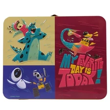 Disney Pixar Monsters Inc. Tin Lunch Box w/ 48 Piece Puzzle Carry Case Complete