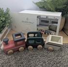 Hearth & Hand 3 Piece Hand Made Christmas Train Set With Tree In Box Kids Toy