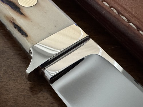 S. R. Johnson Custom Fixed Blade Knife Nice Handle Custom Leather Sheath - Picture 10 of 14