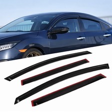Window Visor Rain Guard 4pcs For Kia Sorento 2003-2010 Tape-on Dark Smoke