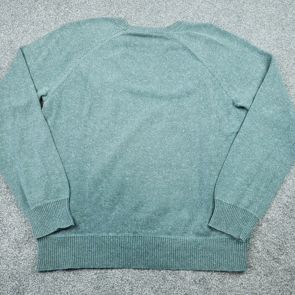 Jack Spade Men's Cotton Linen Crewneck Pullover Sweater Minimalist Green Large - Image 4 of 4