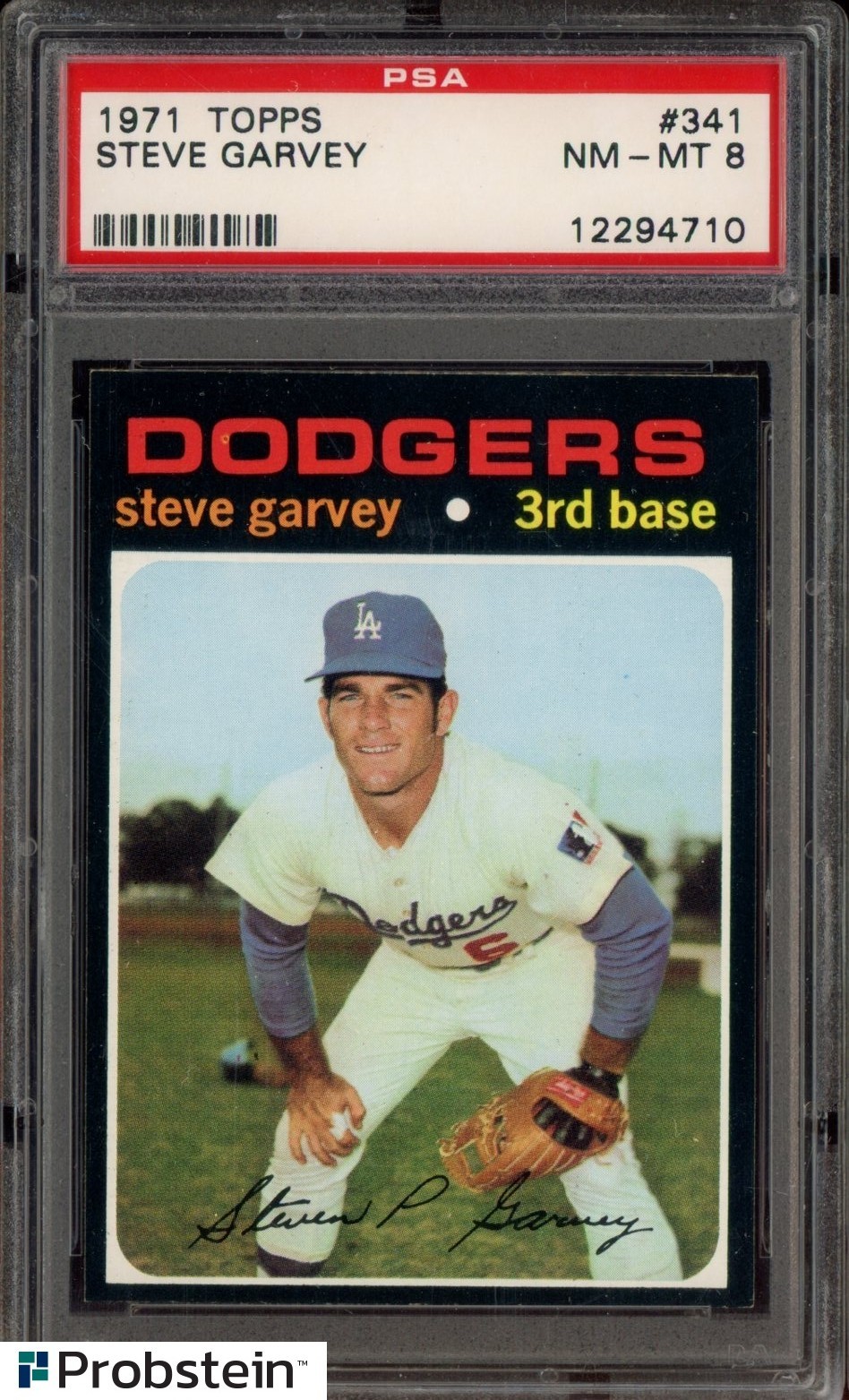 1971 Topps #341 Steve Garvey Los Angeles Dodgers RC Rookie PSA 8 NM-MT