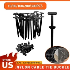 Nylon Universal Cable Tie Buckle Self-Locking Nylon Zip Ties Holder 10/50/100X