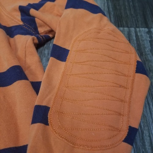 Vintage Old Navy Orange Long Sleeve Shirt Hoody Embroidered Size XL Rugby - Picture 3 of 15