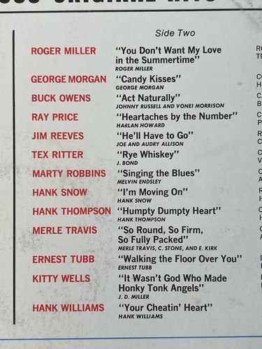 Famous Original Hits By 25 Great Country Music Artists, Vinyl LP Record Album EX - Picture 9 of 12