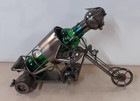 Metal Trike Novelty Wine Bottle Holder Silvertone Charity Sale