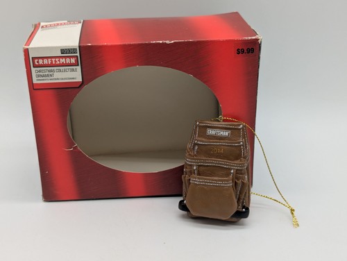 Braune Werkzeugtasche Handwerker Christbaumschmuck (wie Karton ist beschädigt) 2014 - Bild 1 von 18