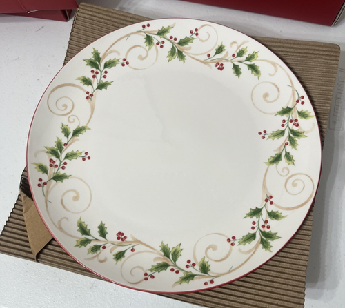 LENOX Holly Scroll Holiday 4 cenas, 4 cuencos para todos los usos, 1 plato (9 piezas) - Imagen 5 de 10