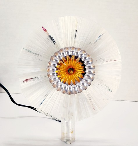 Vintage Doubl-Glo HALO Fibra Albero di Natale Topper 1970 Luci Colorate Riflettore 6" - Foto 19 di 19