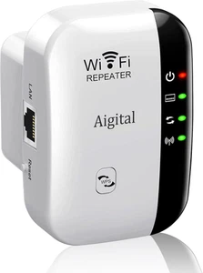Extension Wifi signal Booster, couvre jusqu'à 1200 Ft et 30 Dispositifs, 300Mbps &2