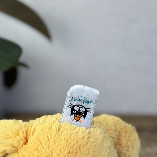 Juguete suave Jellycat mediano tímido león - gorro león amarillo OG primera versión 12" - Imagen 13 de 15