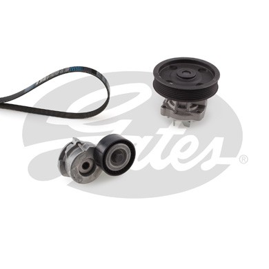 WATER PUMP + V-RIBBED BELT KIT GATES KP16PK1320 FOR VAUXHALL CORSAVAN III 1.3L - Picture 2 of 5