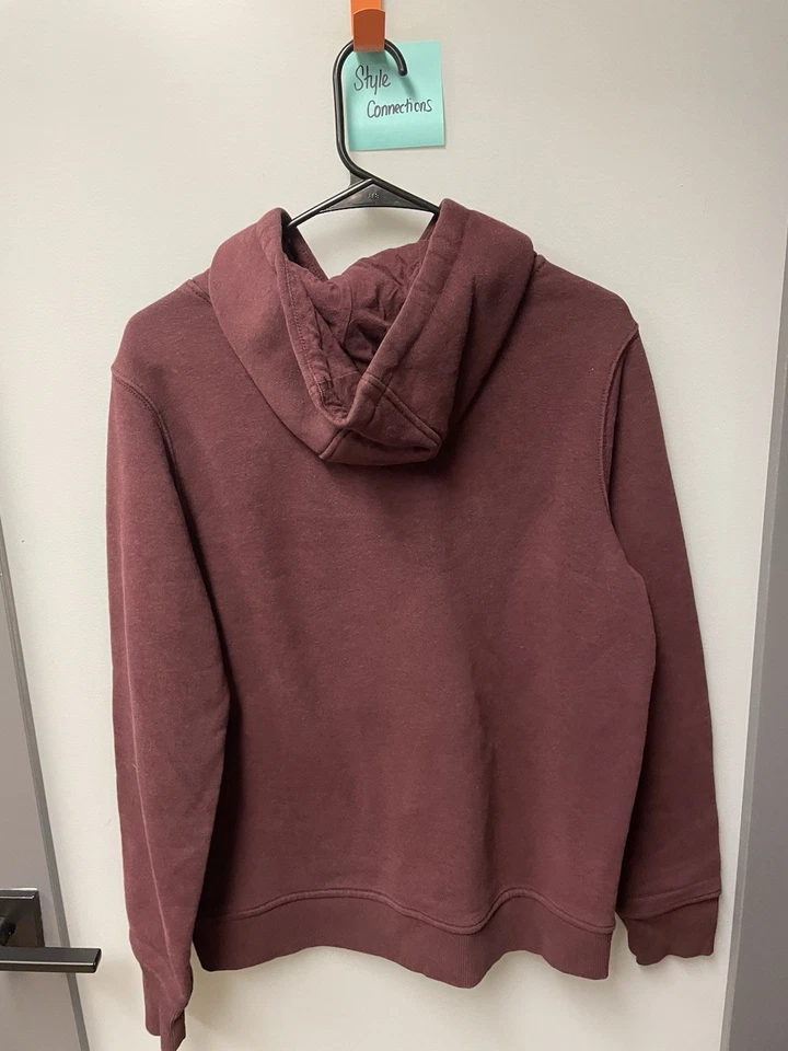 Sudadera con capucha Carhartt para mujer calce relajado borgoña mediana Foto 3 de 3