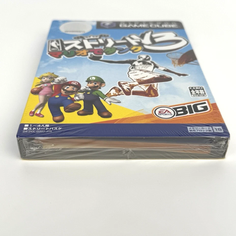 New Sealed NBA Street V3 Mario Nintendo GameCube Japanese - Fast Free Shipping - Image 4 of 4