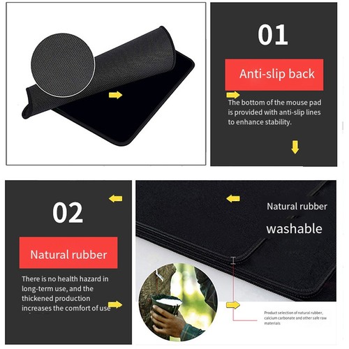 Schlankes schwarzes Design Gummi Mauskissen für Börsenhandel Bedürfnisse - Bild 5 von 15