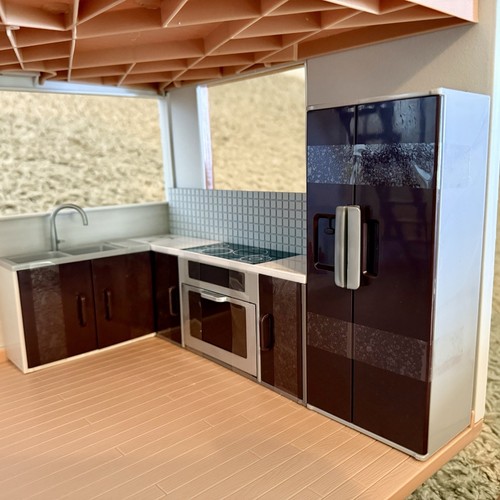 🚰 LORI kitchen NIP Battat dollhouse 1:12 modern mini fridge stove oven sink MCM - Imagen 2 de 6