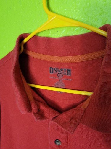 Duluth Polo Herren einfarbig rot Brusttasche Kragen Hemd Outdoor Größe XLT XL Tall - Bild 4 von 6