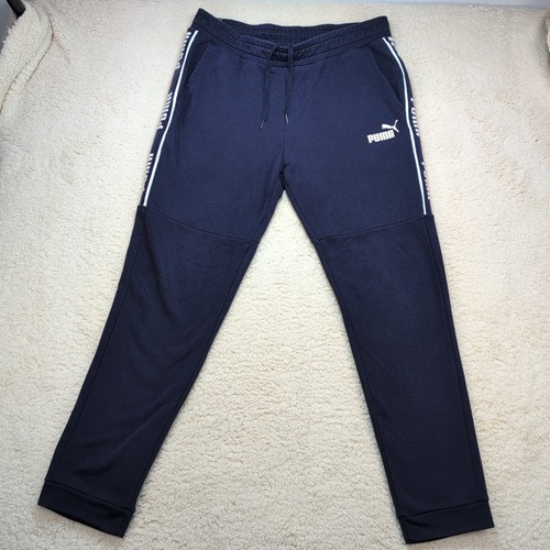 Puma Sweatpants Tracksuit Set Men’s Large Navy Blue Logo Hoodie - Picture 13 of 22